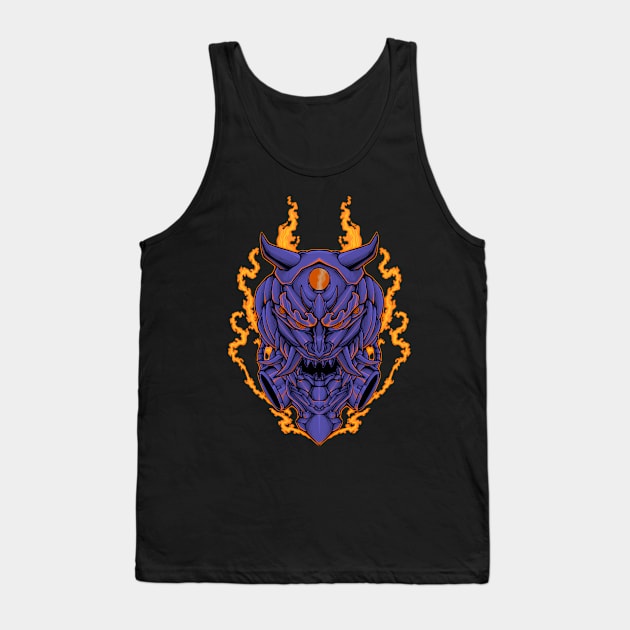 Devil oni mecha mask Tank Top by Amartwork